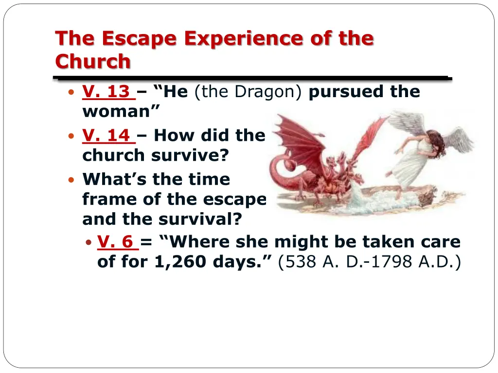 the escape experience of the church