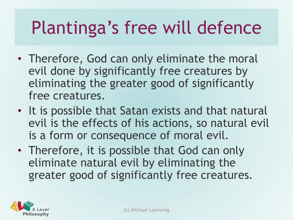 plantinga s free will defence 1