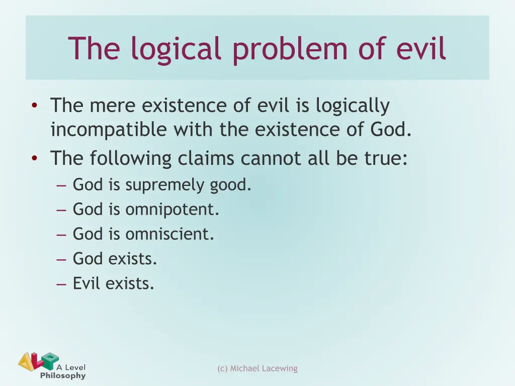 the logical problem of evil