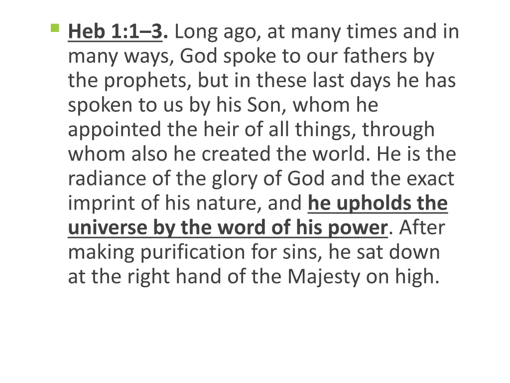 heb 1 1 3 long ago at many times and in many ways