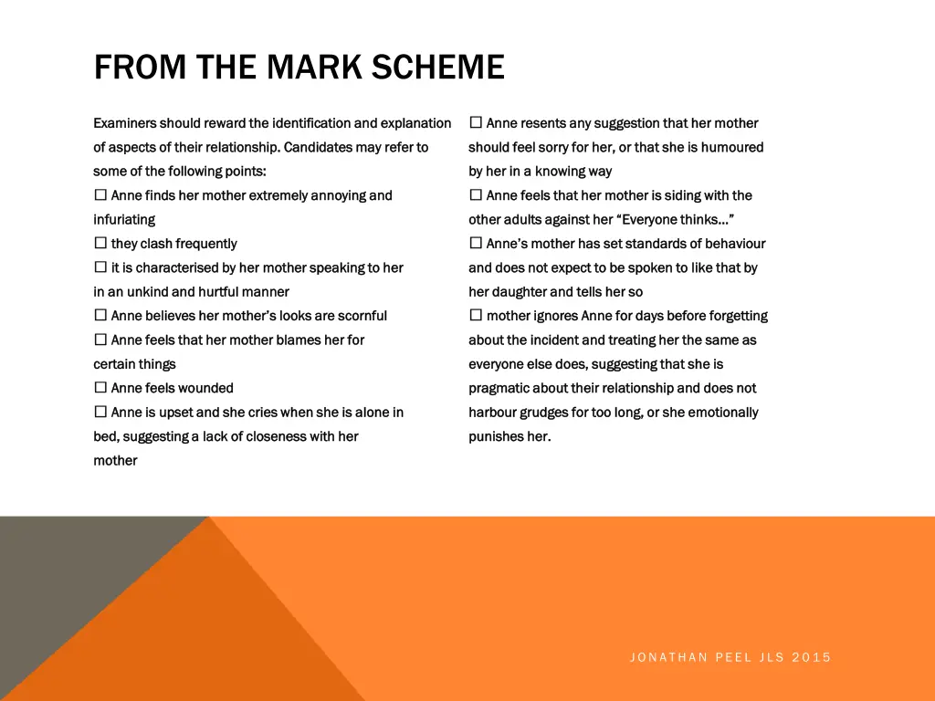 from the mark scheme