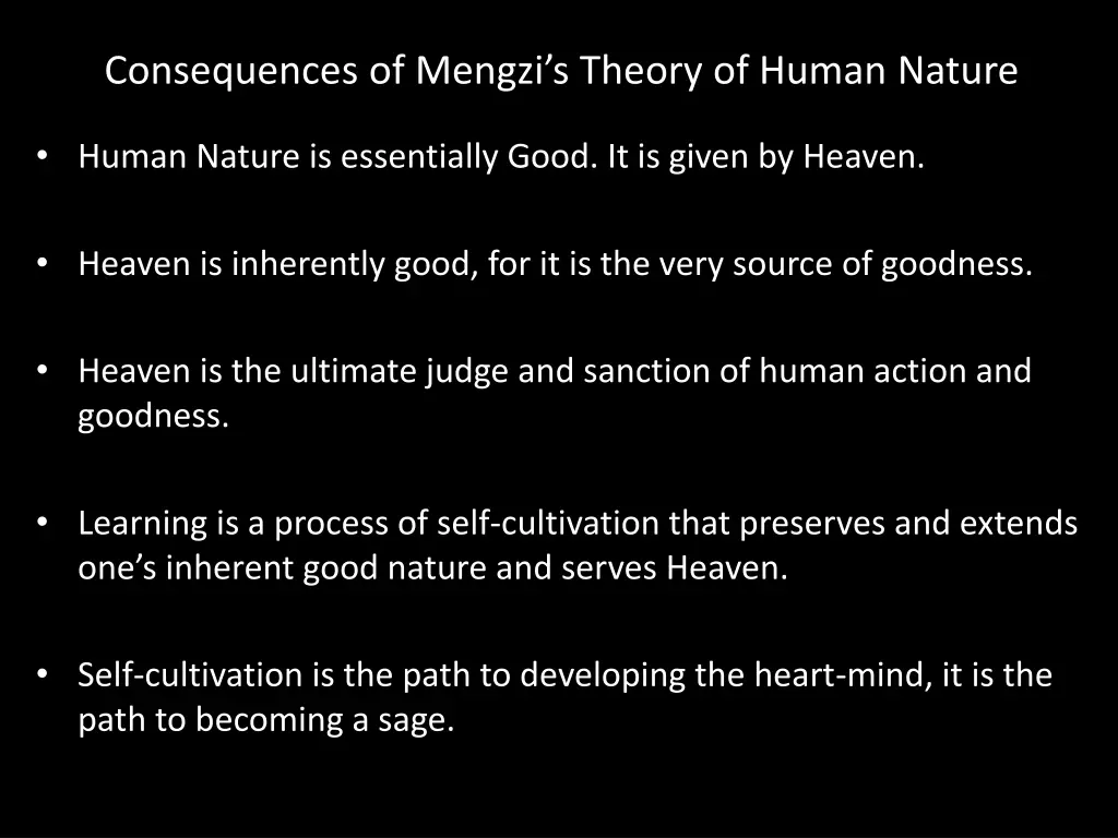 consequences of mengzi s theory of human nature