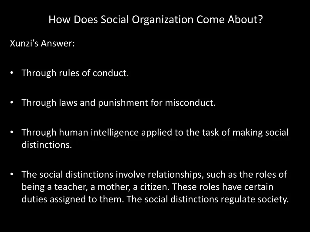 how does social organization come about