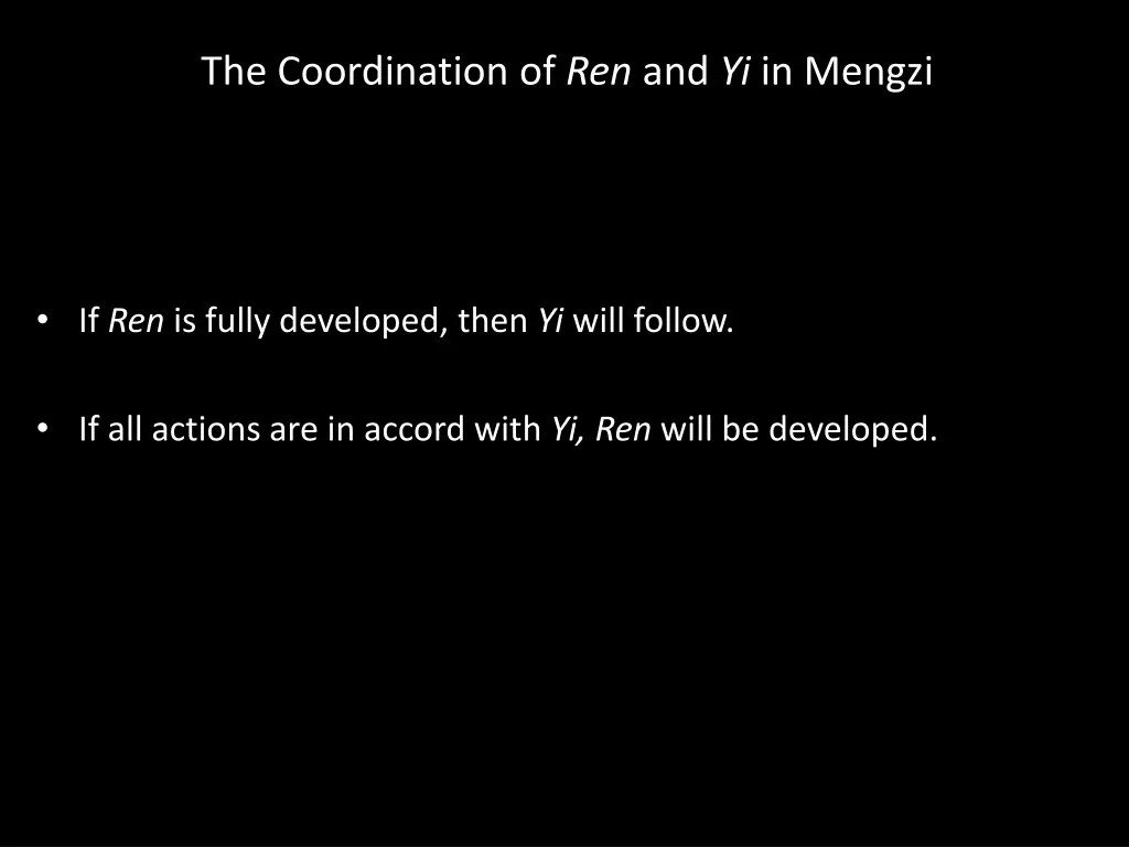 the coordination of ren and yi in mengzi