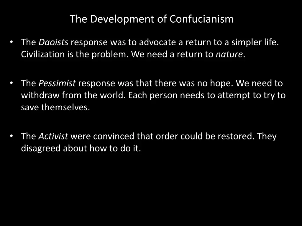 the development of confucianism 1