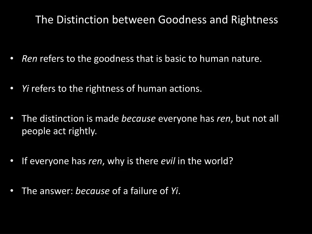 the distinction between goodness and rightness