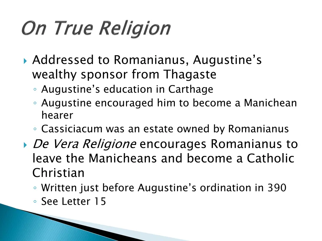 addressed to romanianus augustine s wealthy