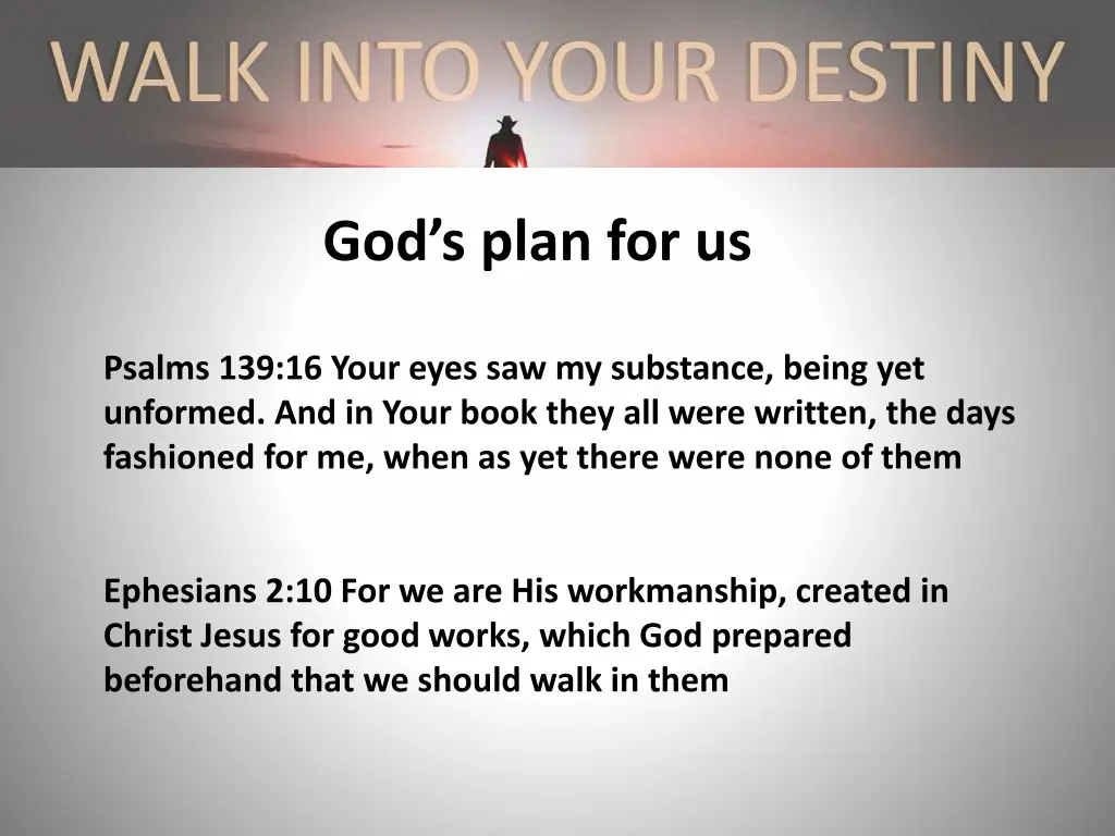 god s plan for us