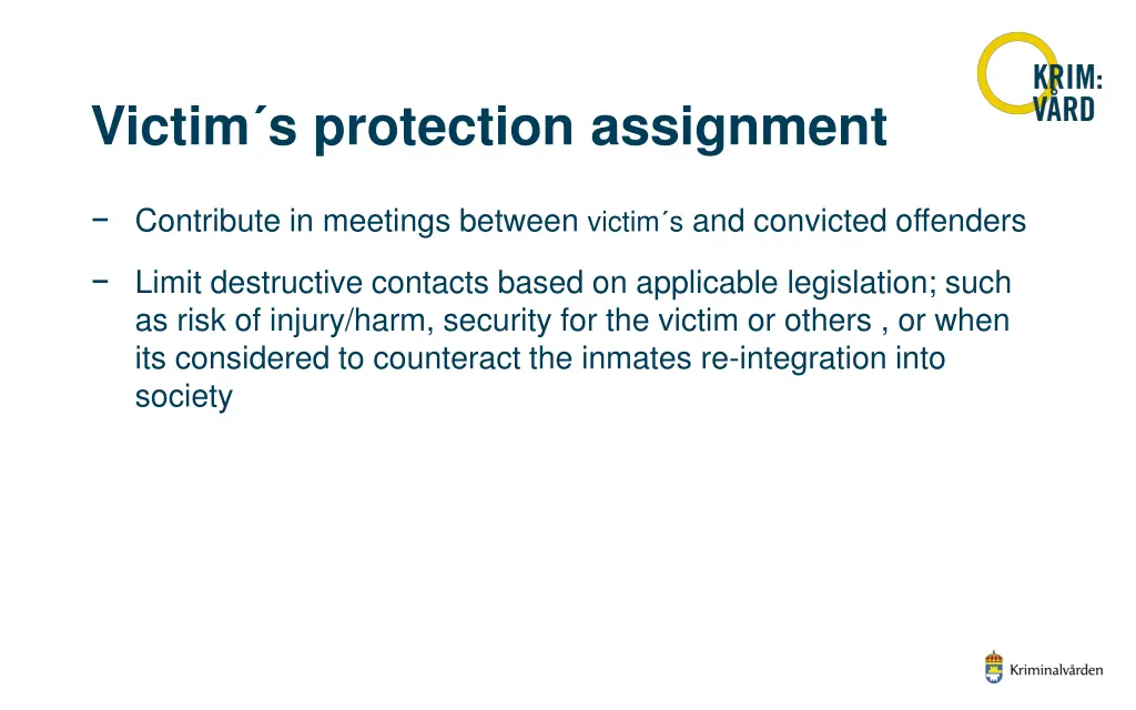 victim s protection assignment