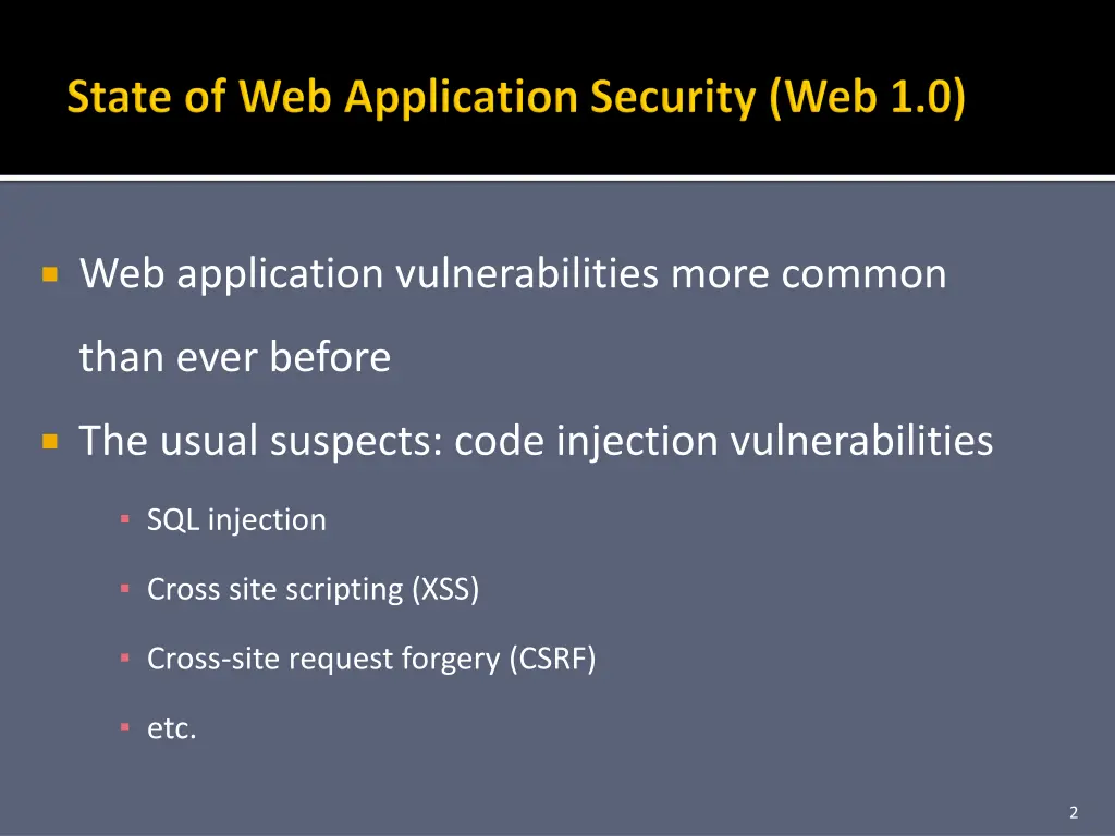 web application vulnerabilities more common