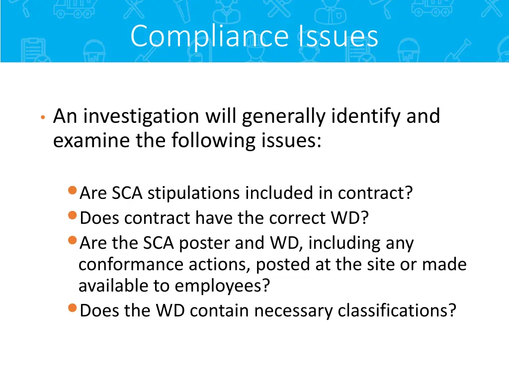 compliance issues