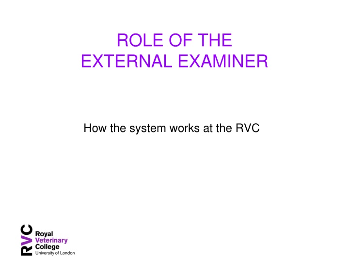 role of the external examiner