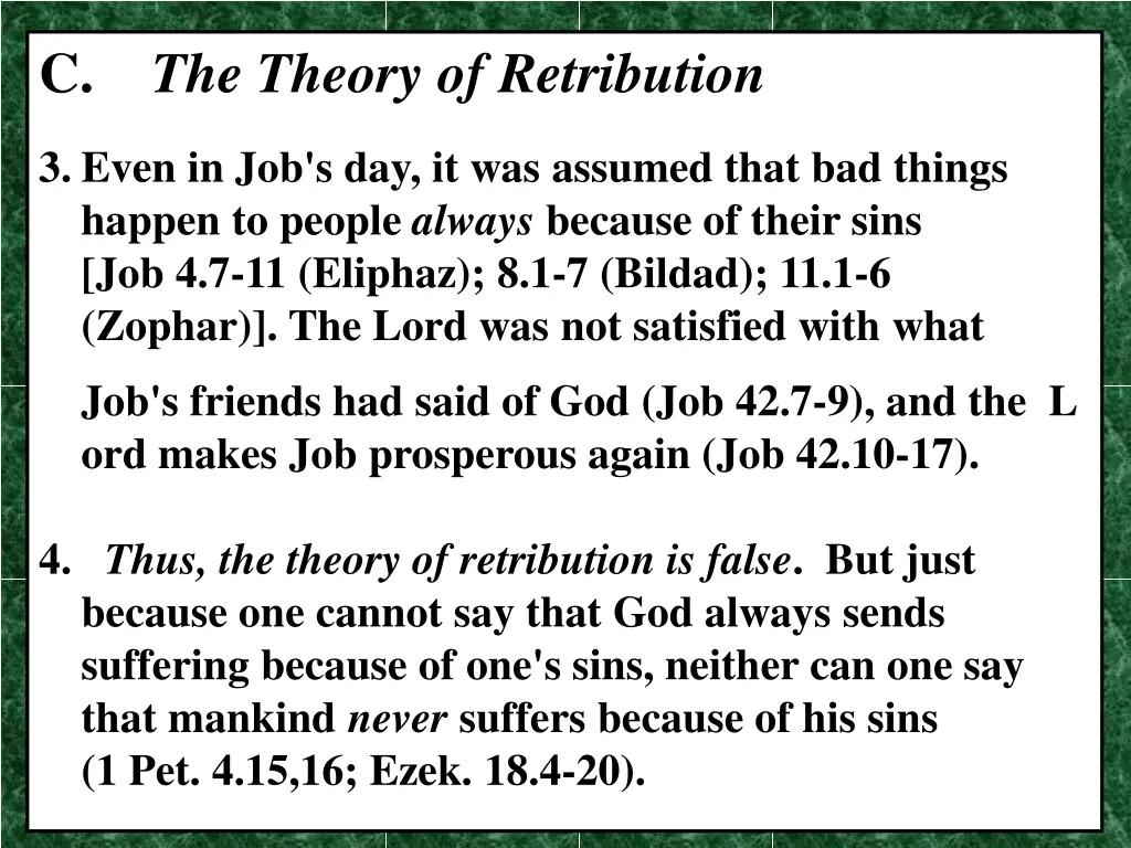 c the theory of retribution 3 even