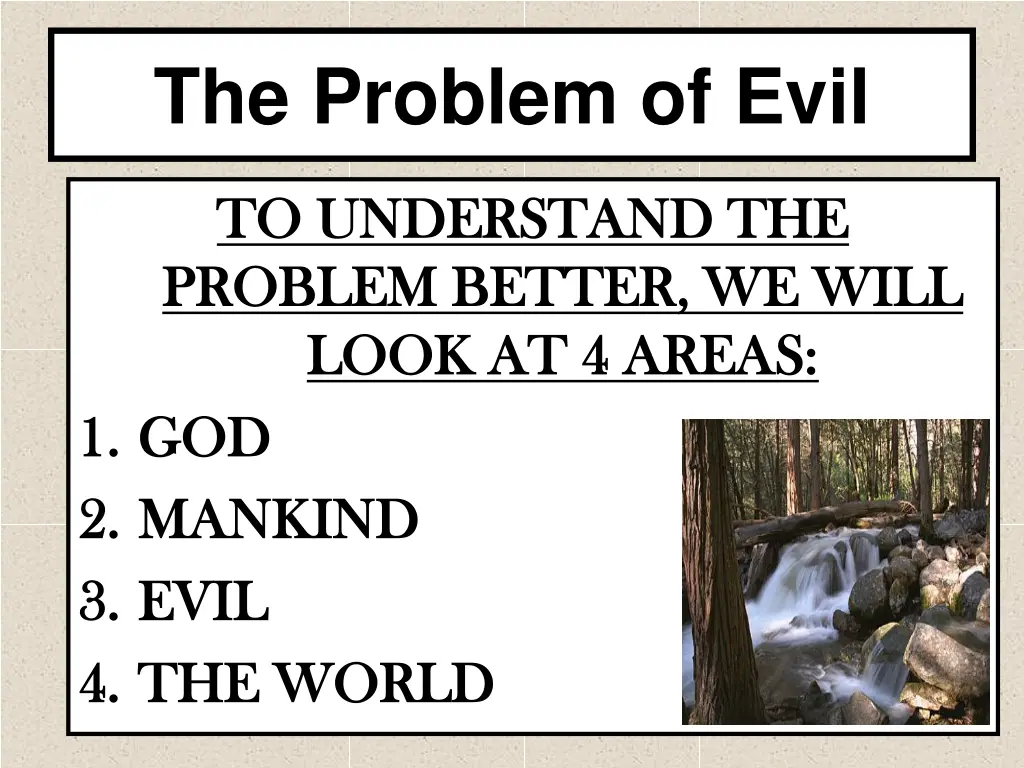 the problem of evil 1