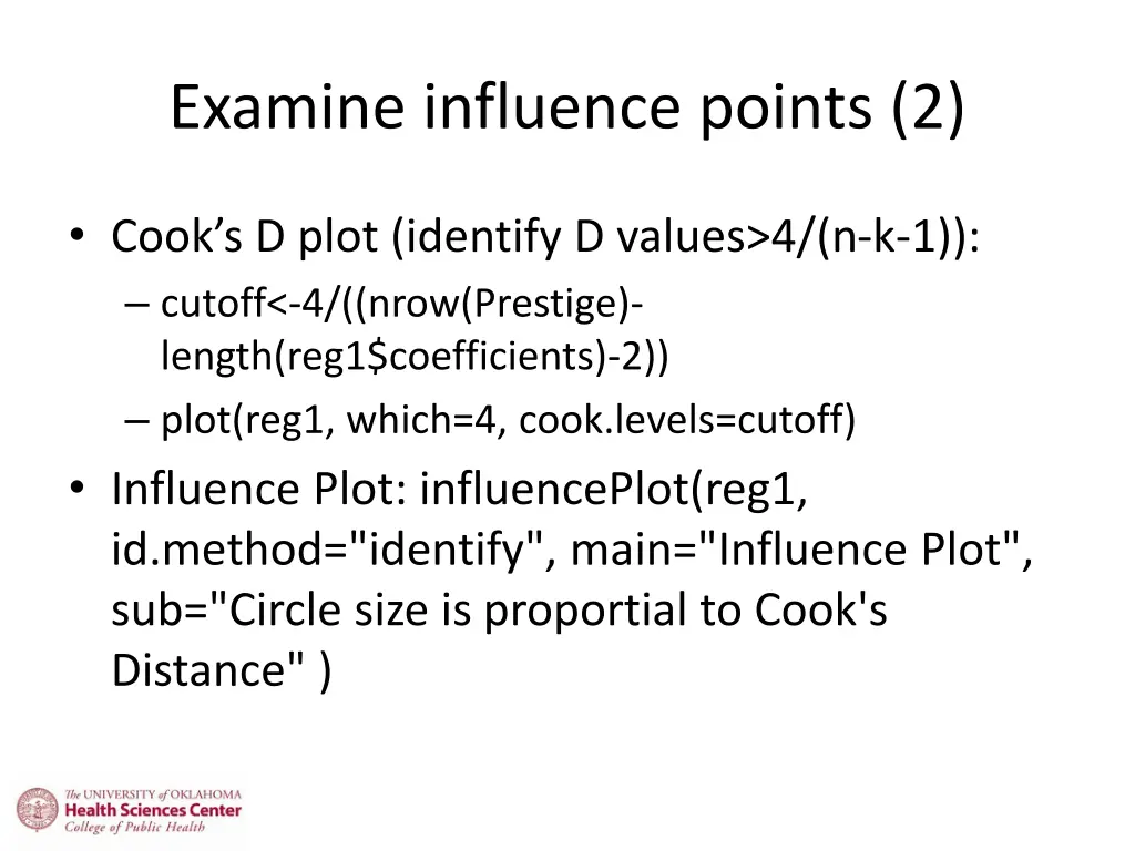 examine influence points 2