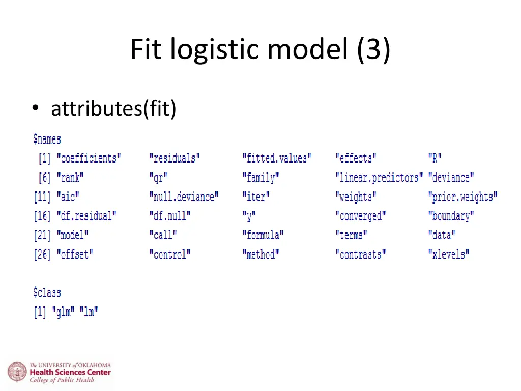 fit logistic model 3