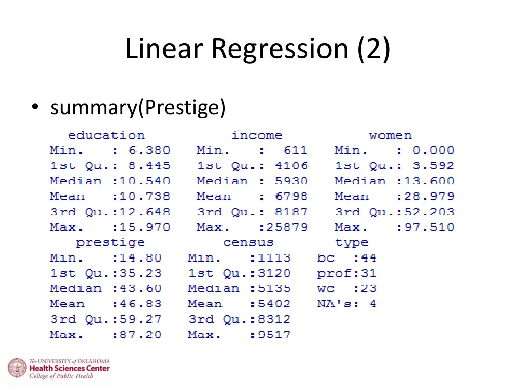 linear regression 2