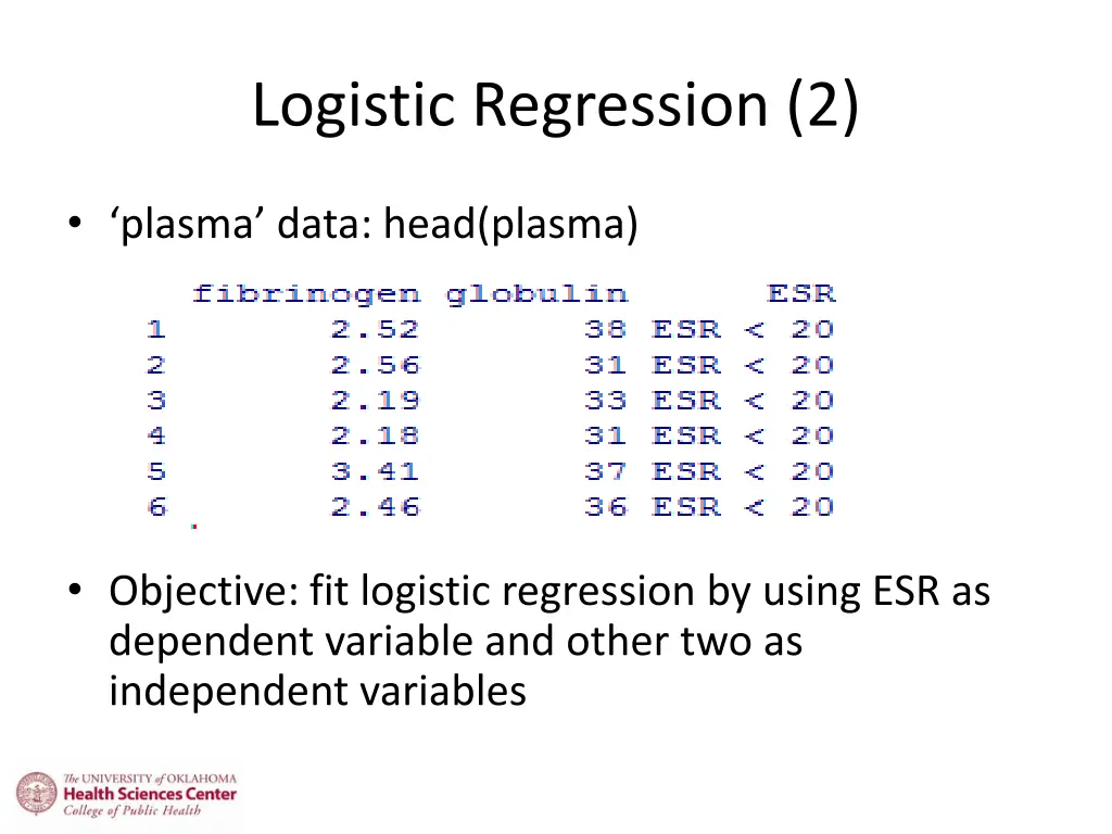 logistic regression 2