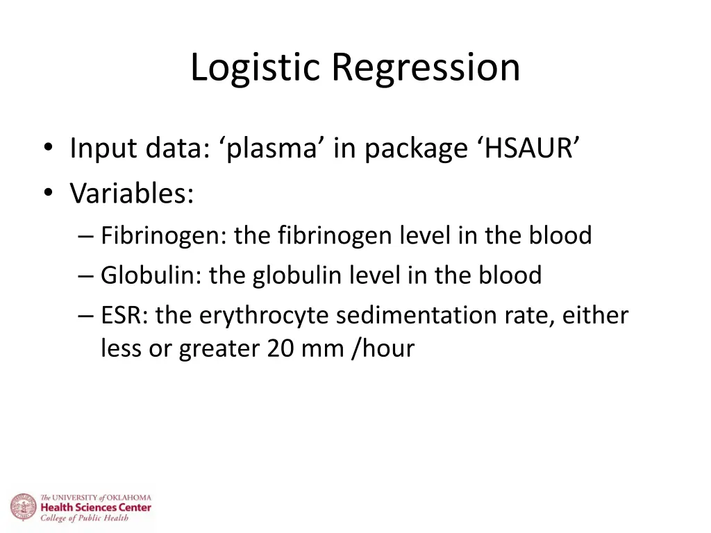 logistic regression