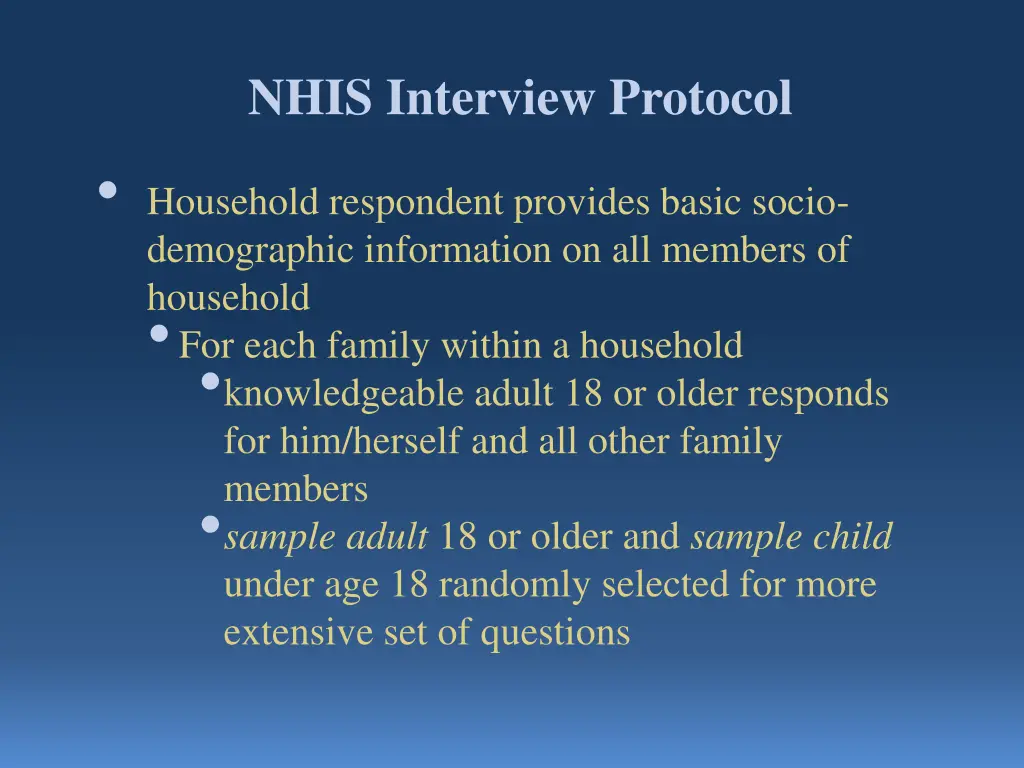 nhis interview protocol household respondent