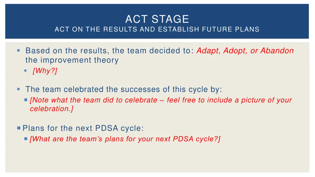 act stage 1