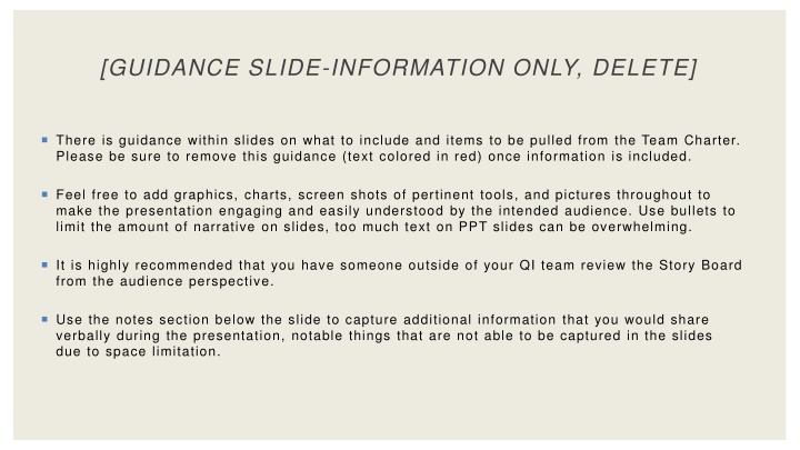 guidance slide information only delete