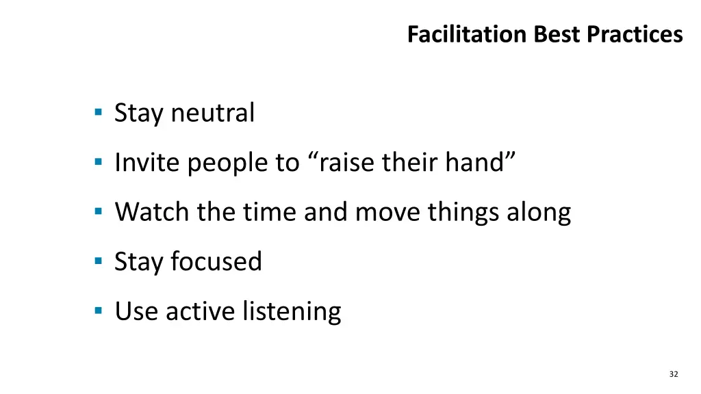 facilitation best practices