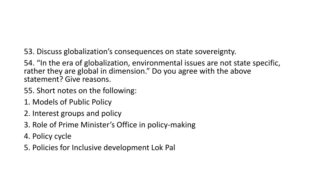 53 discuss globalization s consequences on state