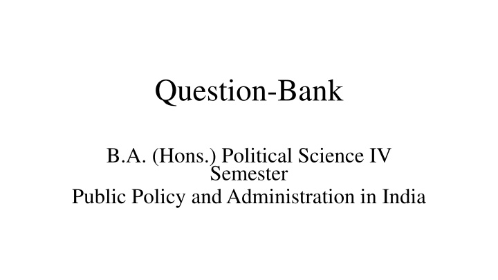 question bank