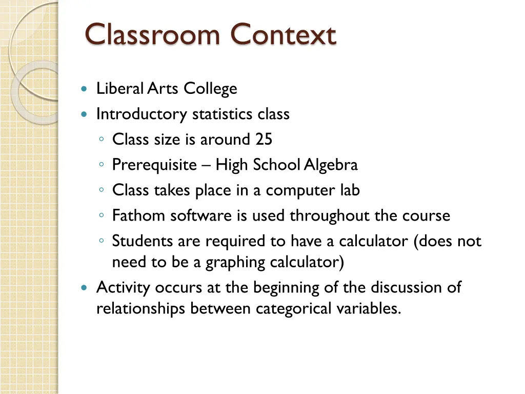 classroom context