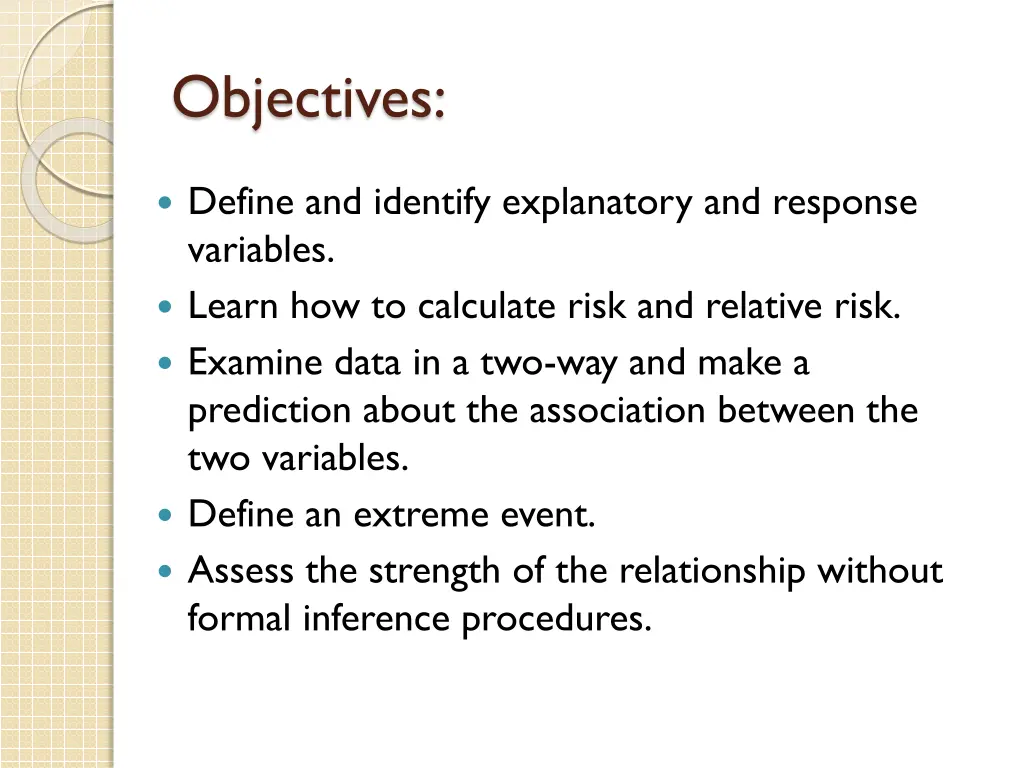 objectives