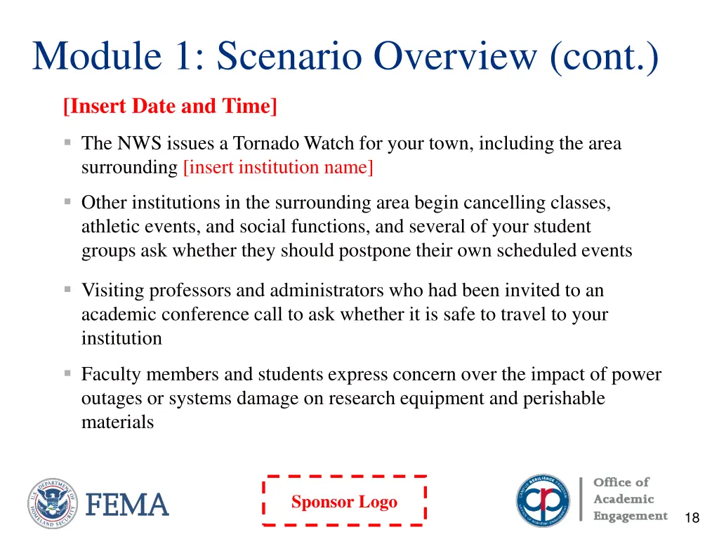 module 1 scenario overview cont