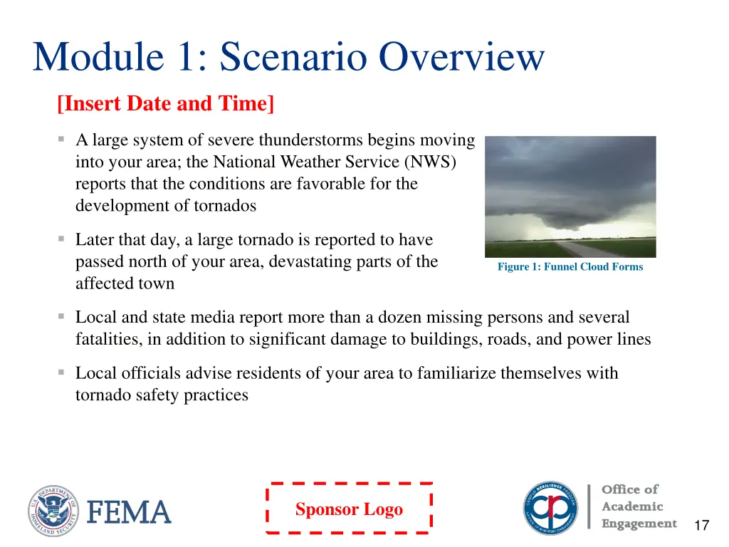 module 1 scenario overview