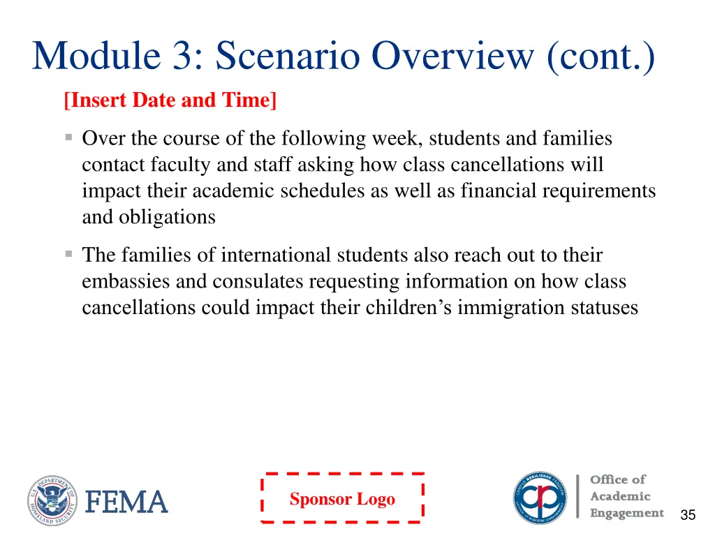 module 3 scenario overview cont