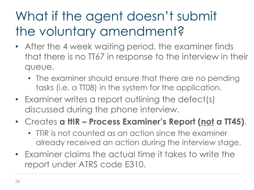 what if the agent doesn t submit the voluntary