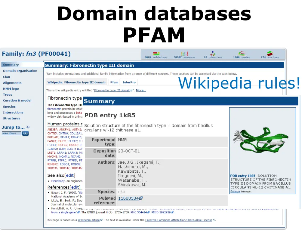 domain databases pfam 1