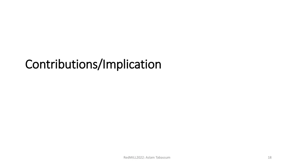 contributions implication contributions