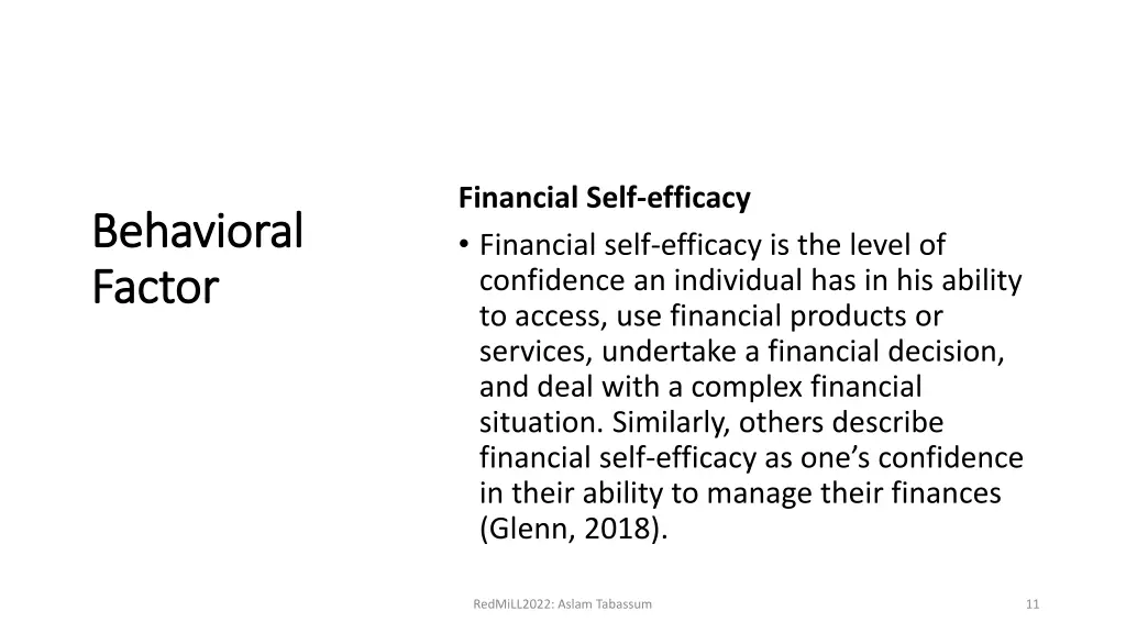 financial self efficacy financial self efficacy