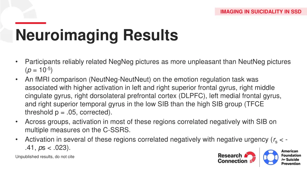 imaging in suicidality in ssd