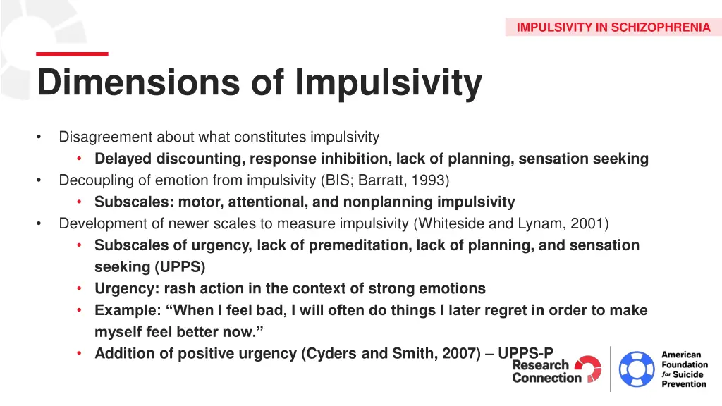 impulsivity in schizophrenia