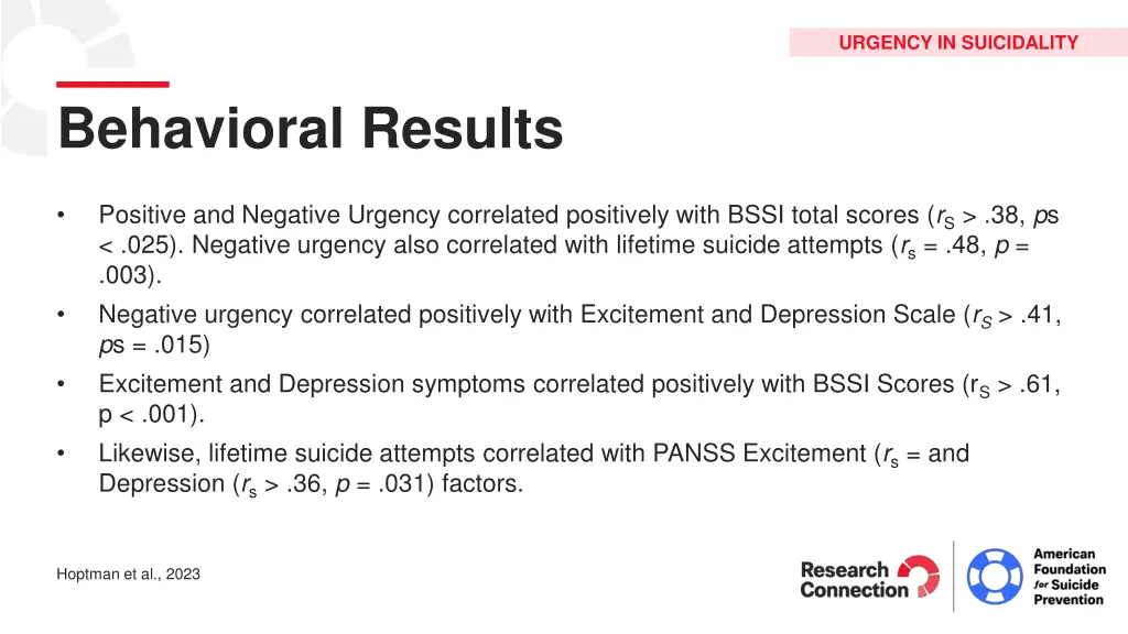 urgency in suicidality 2