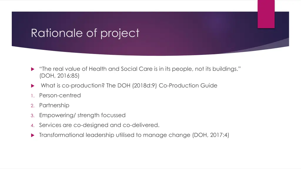 rationale of project