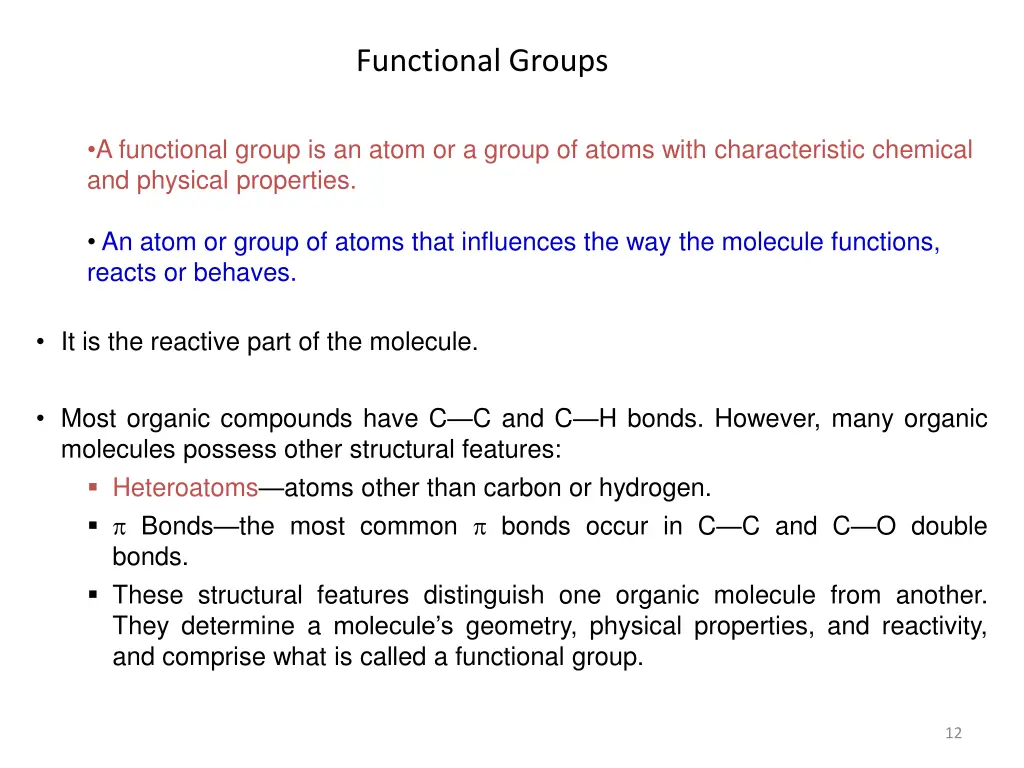 functional groups