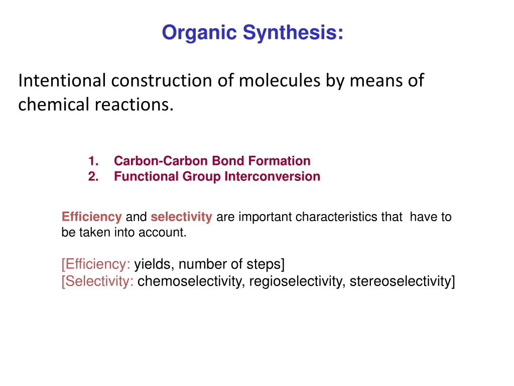 organic synthesis