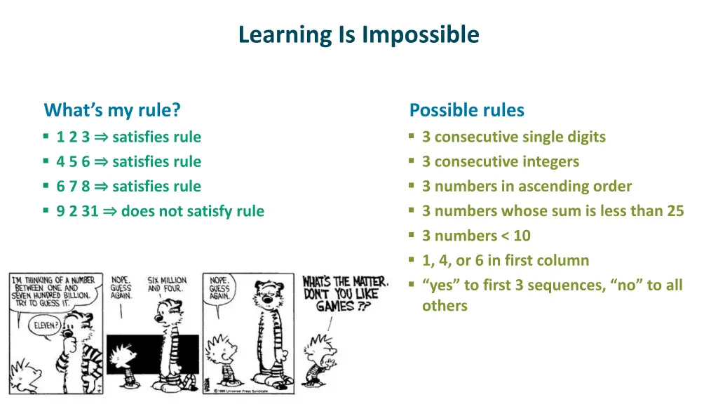 learning is impossible