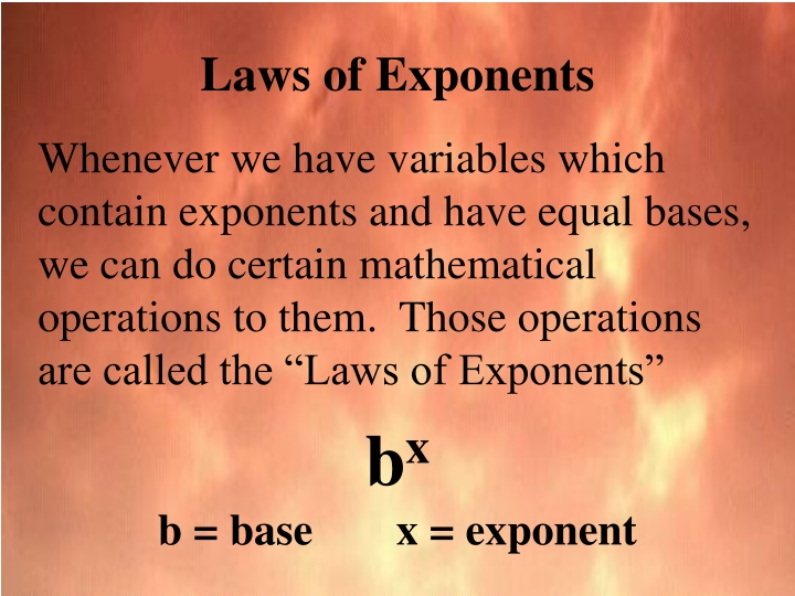 laws of exponents