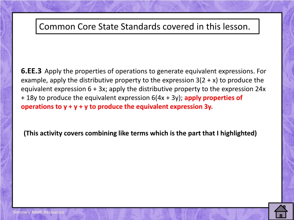 common core state standards covered in this lesson