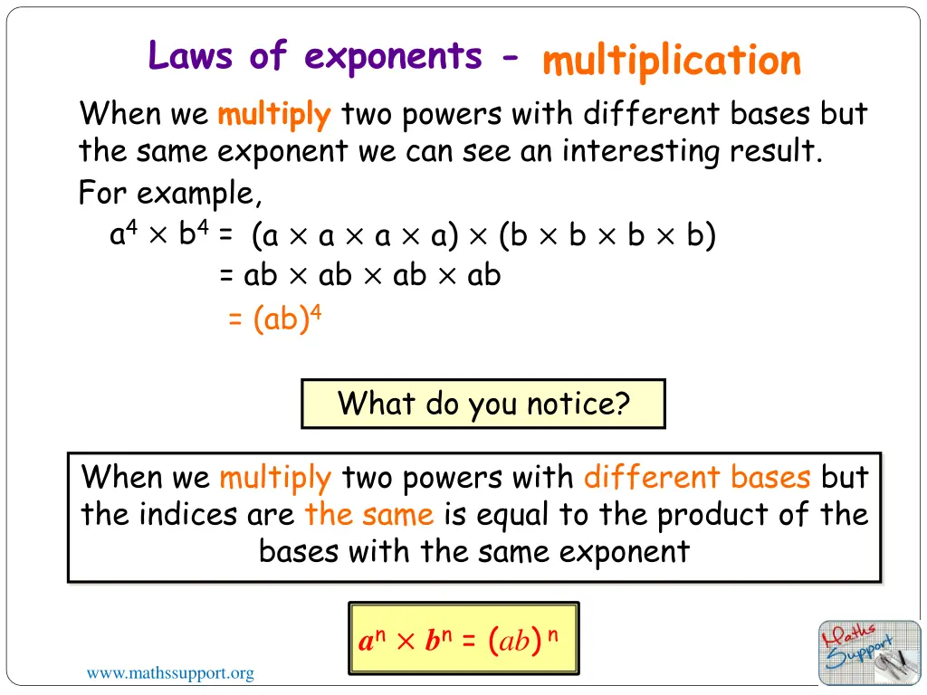 laws of exponents when we multiply two powers