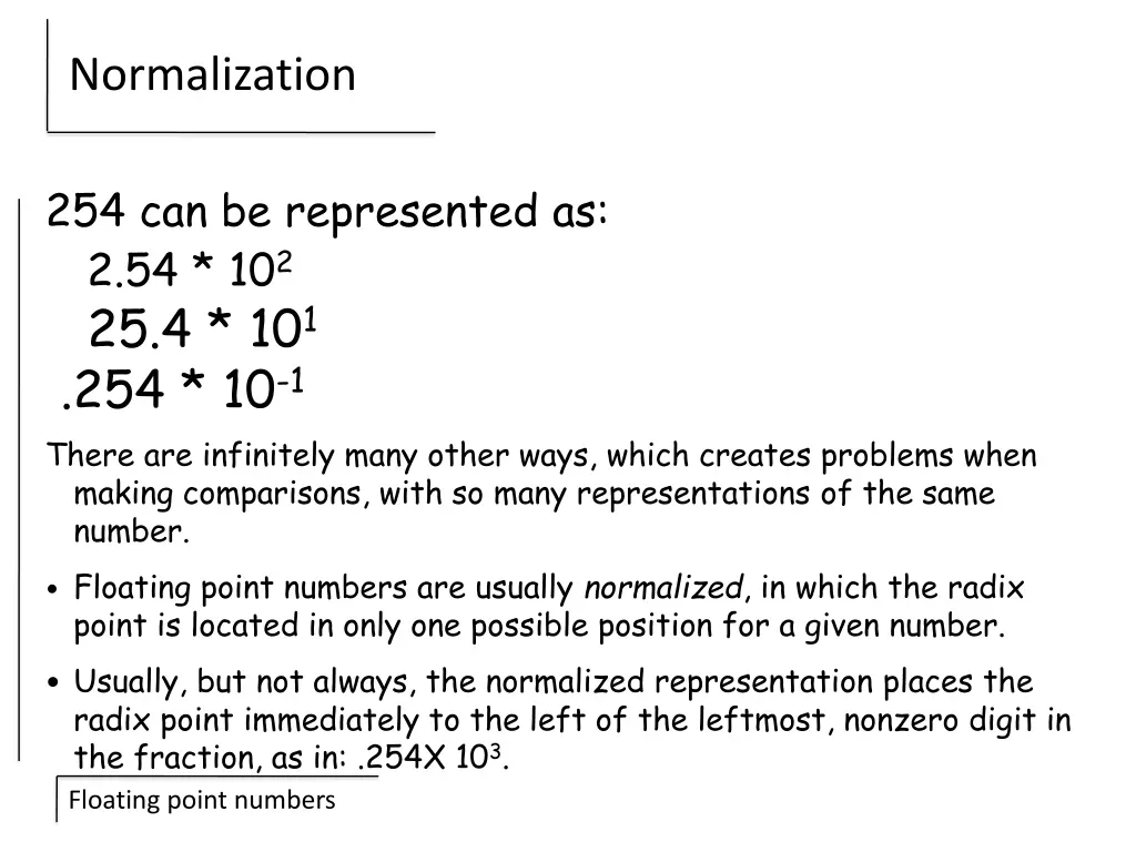 normalization