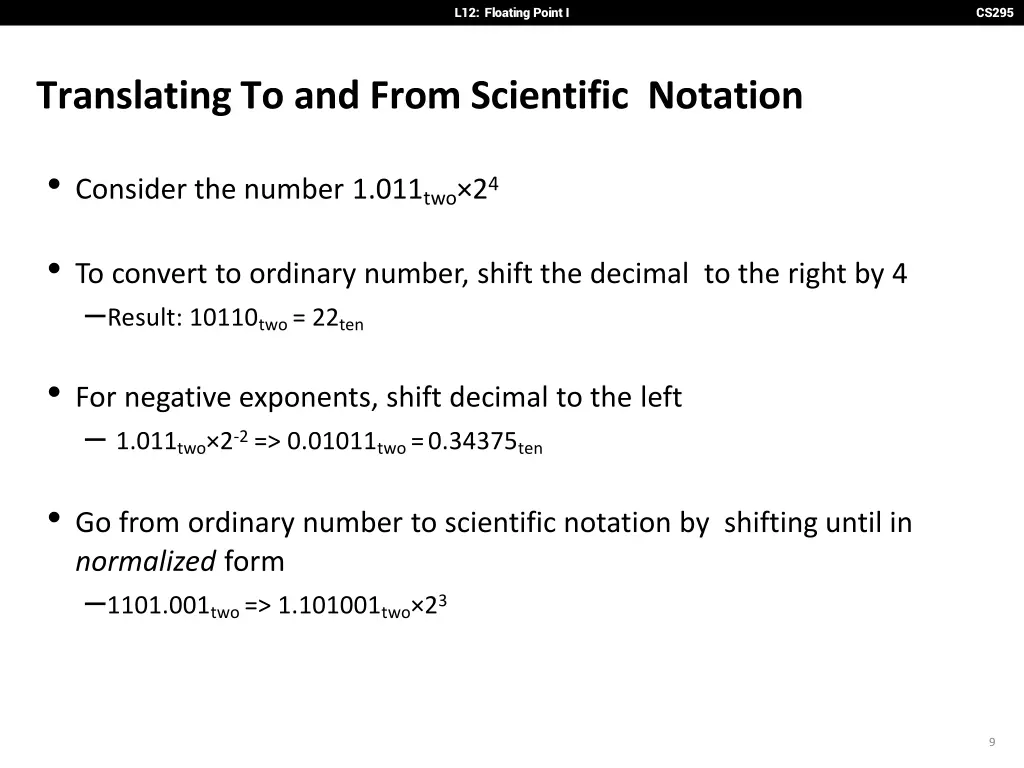 l12 floating point i 8